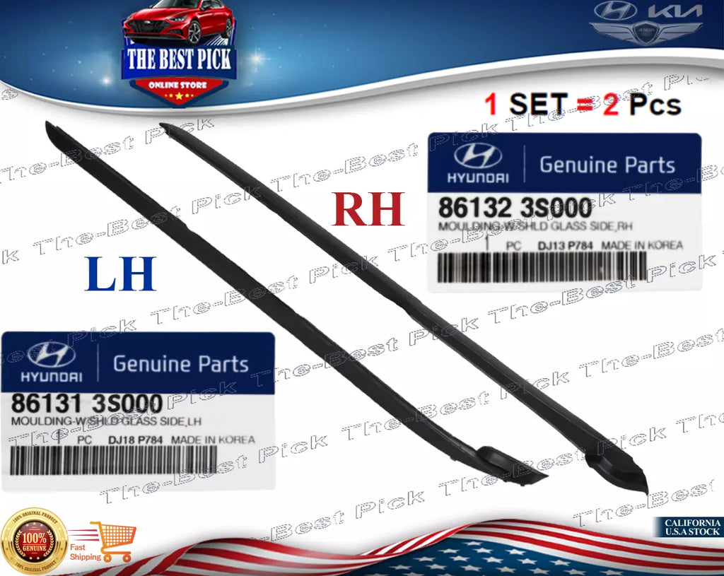 ⭐GENUINE⭐ WINDSHIELD PILLAR TRIM MOLDING LEFT+RIGHT (SET 2PCS) SONATA 2011-2014