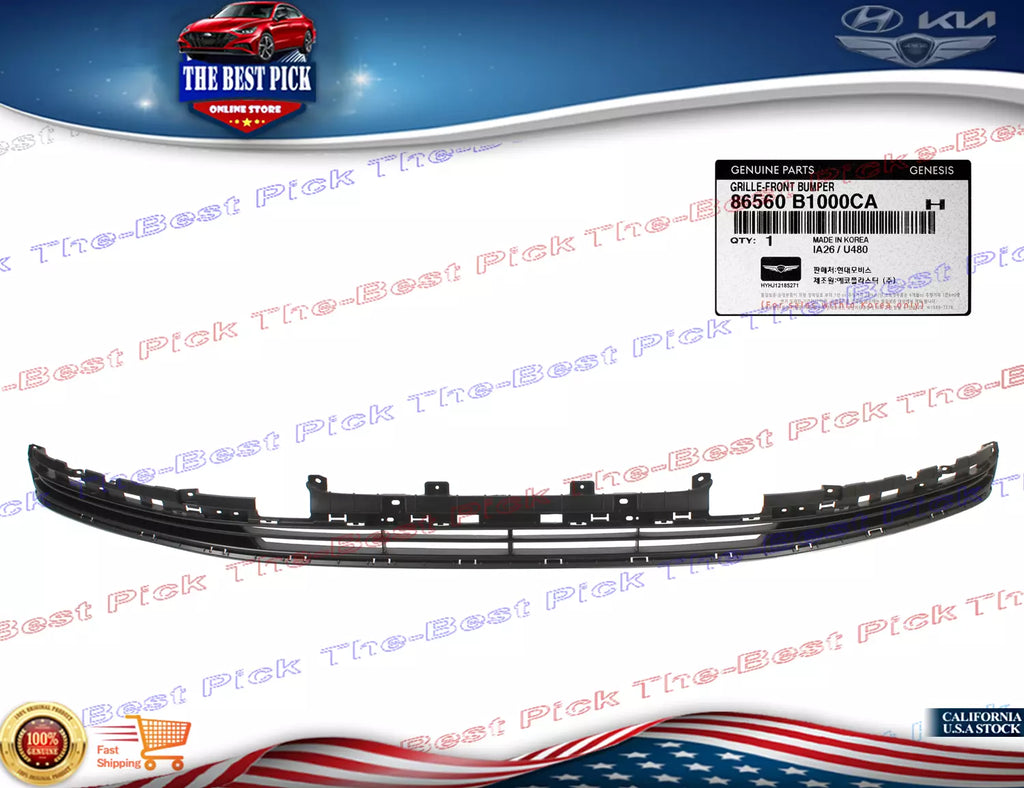 ⭐GENUINE⭐ Front Bumper Center Lower Grille 15-17 GENESIS G80 3.8L 86560B1000CA