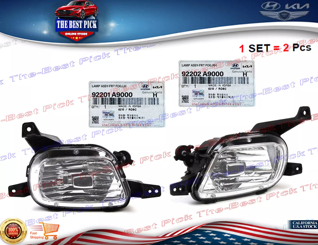 ⭐GENUINE⭐ Fog Lamp Light LEFT + RIGHT for 15-18 Kia Sedona 92201A9000 92202A9000