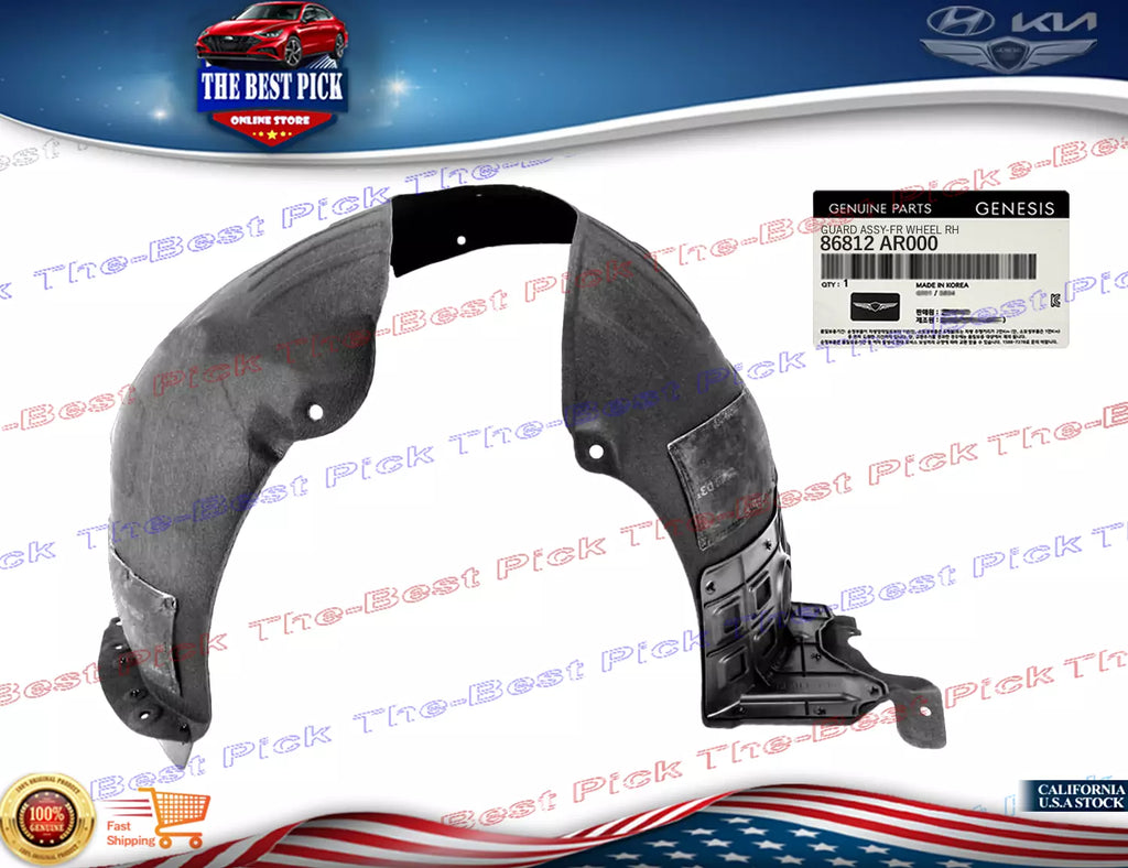 ⭐GENUINE⭐ Front Fender Liner RIGHT For 2022-2024 Genesis GV70 2.5L 86812AR000