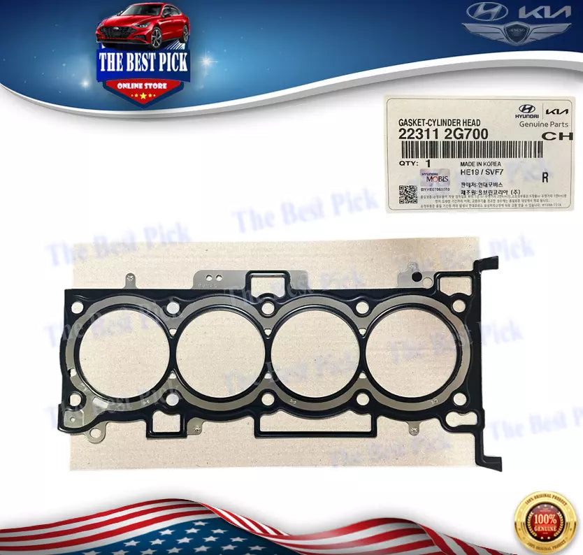 GENUINE Cylinder Head Gasket w/ Silicone for 11-16 Hyundai Kia 2.4L 223112G700