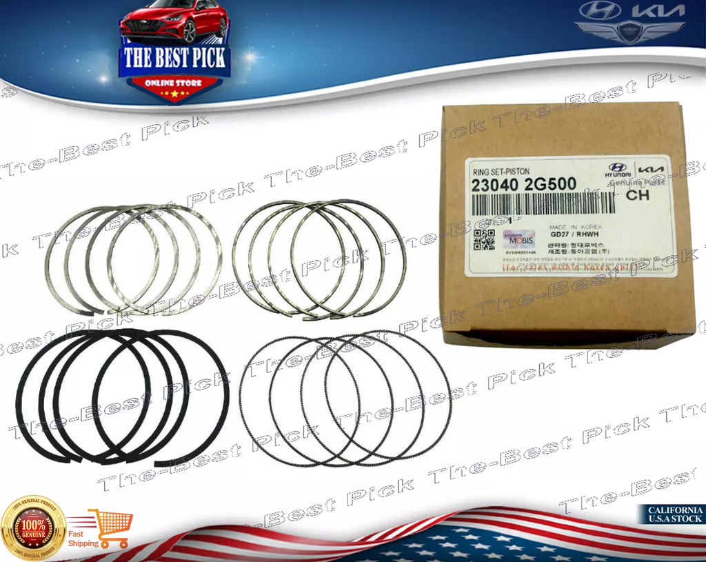 ⭐GENUINE⭐ Ring Set Piston Santa Fe Sport Sonata Optima Sorento 2.4L 230402G500