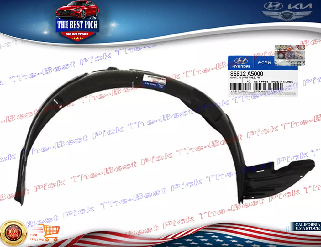 ⭐GENUINE⭐ Front Inner Fender Liner Guard RIGHT 2013-2015 Elantra GT 86812A5000