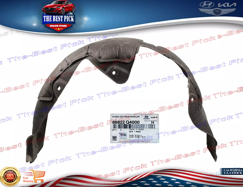 ⭐GENUINE⭐ REAR Fender Liner RIGHT PASSENGER For 2019-2022 Kia Niro EV 86822Q4000