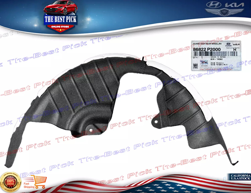 ⭐GENUINE⭐ Rear Fender Liner RIGHT PASSENGER For 2021-2024 Kia Sorento 86822P2000