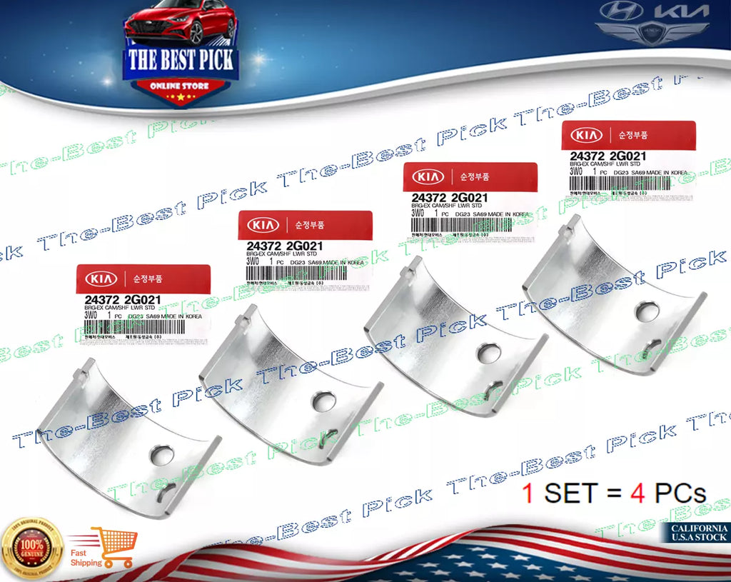 ⭐GENUINE⭐Camshaft Bearing 4PACK LOWER for 11-14 Hyundai Kia 2.0L 2.4L 243722G021
