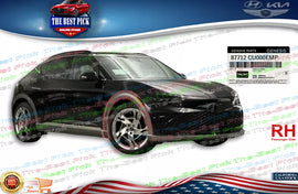 ⭐GENUINE⭐ GENESIS GV60 2021-22 GARNISH Front FENDER SIDE RH 87712CU000EMP