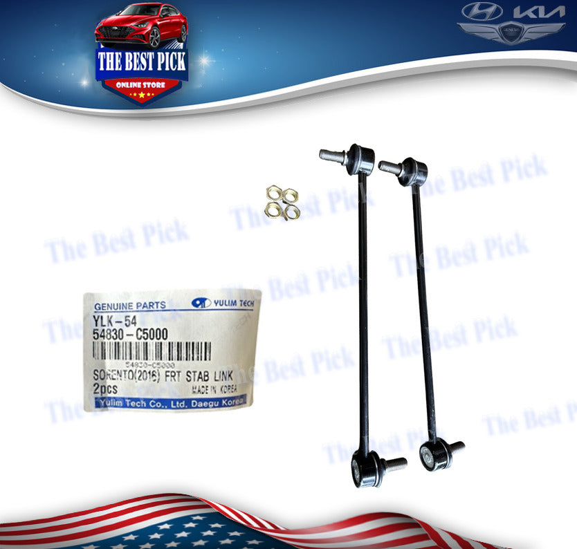 ✅ 2 Pcs FRONT Sway Bar Link =1Set 2018-21 Palisade Santa Fe Telluride 54830C5000