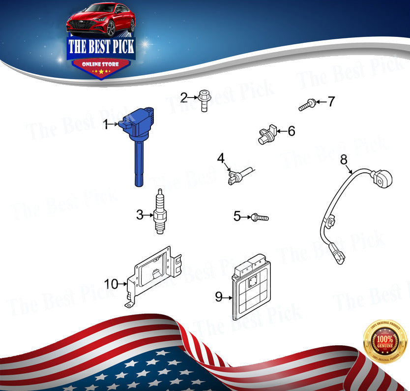 GENUINE⭐IGNITION COIL 2020-21 SONATA 2021-22 ELANTRA 2022 KONA  27300-2J300