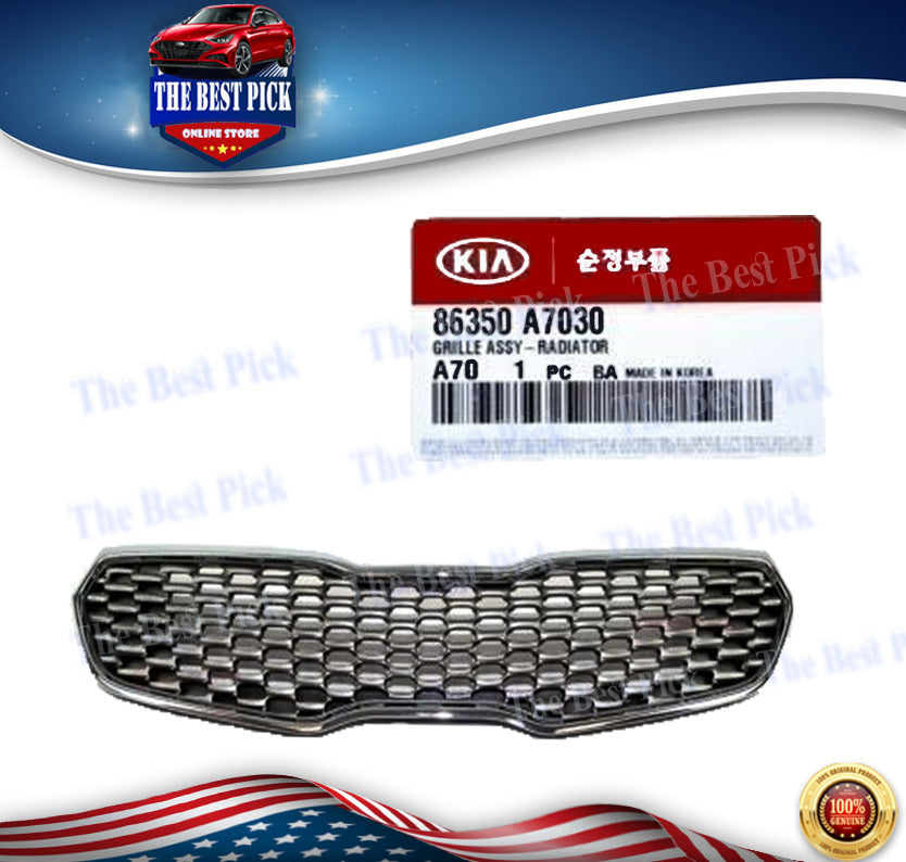 GENUINE Radiator Front Bumper Grille for 14-16 Kia Forte Sedan 86350A7030