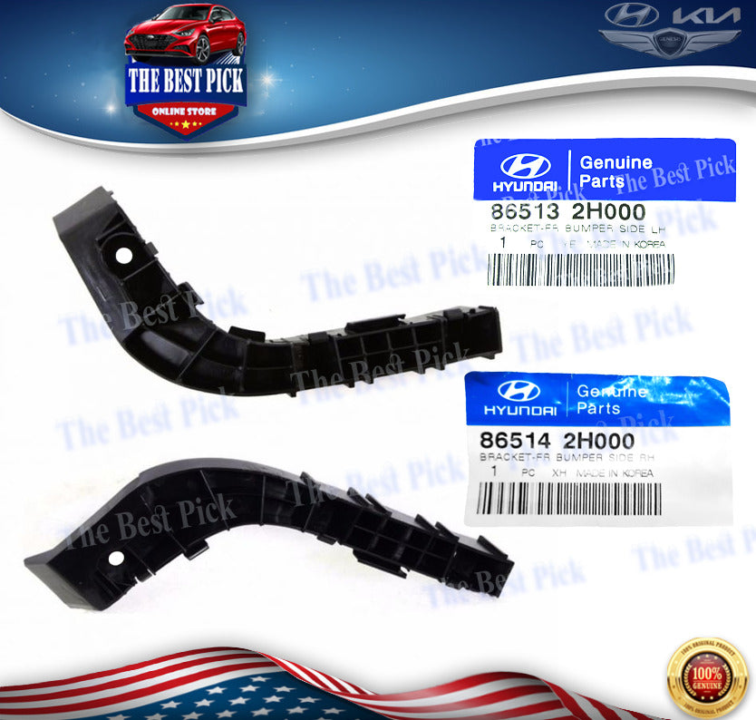 GENUINE Set=2pcs Bumper Bracket For 07-10 Hyundai Elantra Sedan Model 865132H000