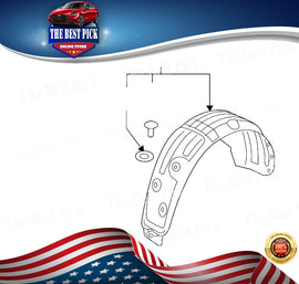 GENUINE Rear Right Quarter Panel Splash Shield For 19-21 KIA Sedona  86822A9700