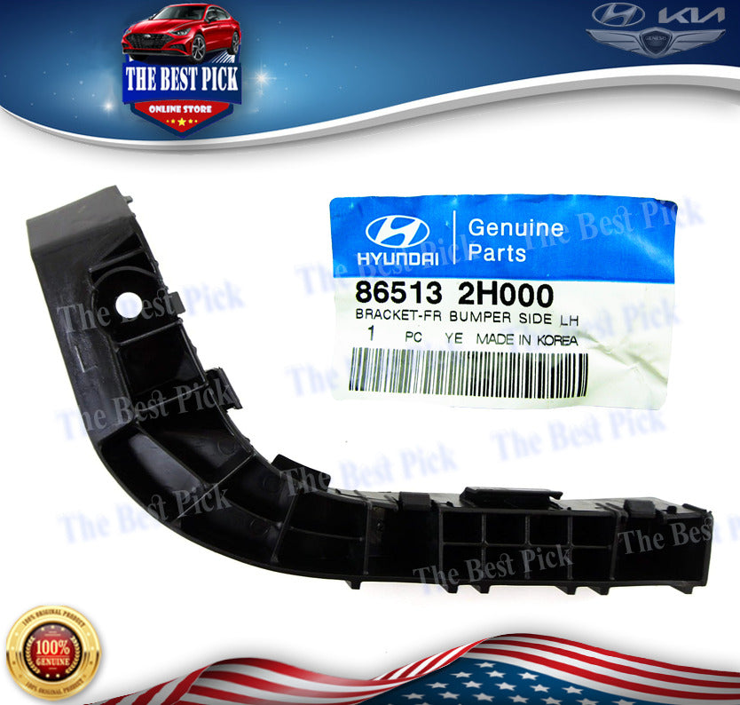 GENUINE Outer Bracket Left Front Bumper  07-2010 HYUNDAI Elantra 2.0L 865132H000