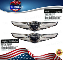 Load image into Gallery viewer, Logo Carbon Wings Emblem Badge FRONT+REAR 2P HYUNDAI Genesis G70 2018-2020