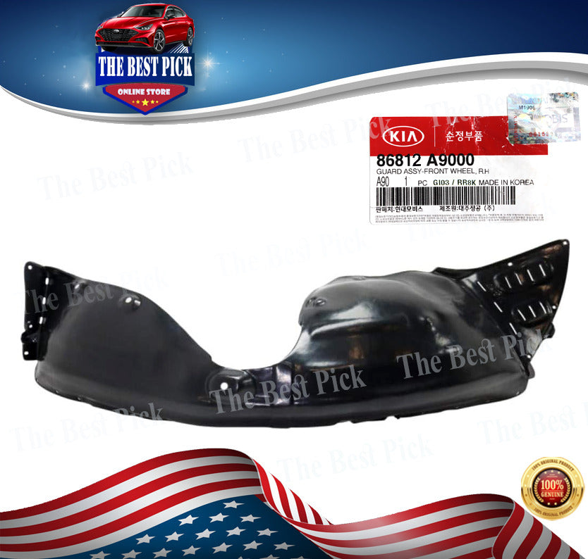 ⭐GENUINE⭐ Fender Liner Front RIGHT Passenger Side KIA SEDONA 15-21 86812A9000