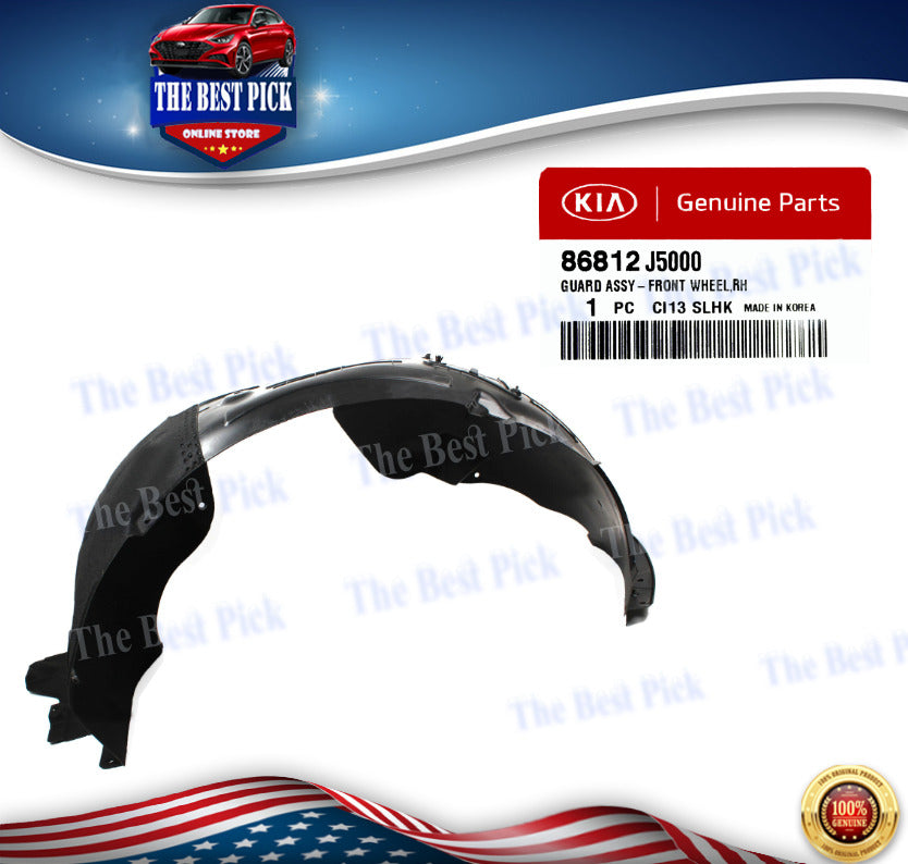 ⭐GENUINE⭐ FRONT Fender Liner RH PASSENGER for KIA STINGER 2018-2023 86812J5000