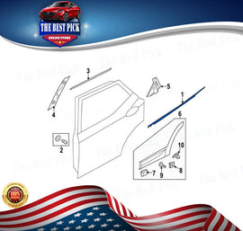 ⭐GENUINE⭐ REAR RH SIDE DOOR WINDOW BELT MOLDING SANTA FE 2019~2020 83220S1000