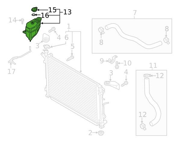 ⭐GENUINE⭐ Engine Coolant Reservoir 25430S1000 Hyundai Santa Fe  Telluride 2021