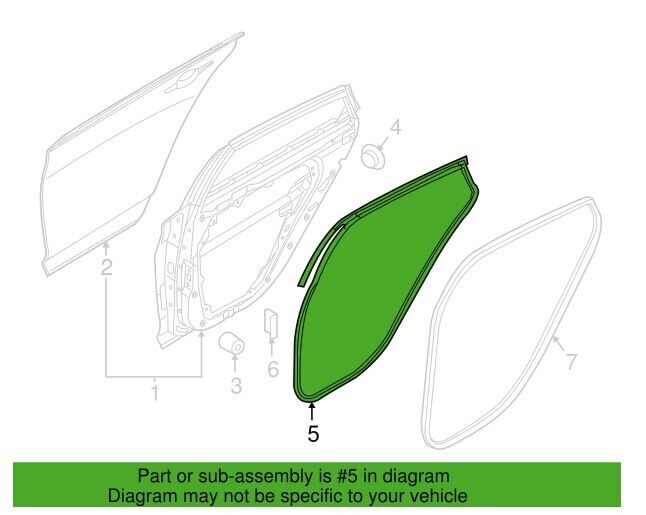 ⭐GENUINE⭐ SEAL Side-Door Rubber Weather strip Seal RR RH for 15~19 83140C1000