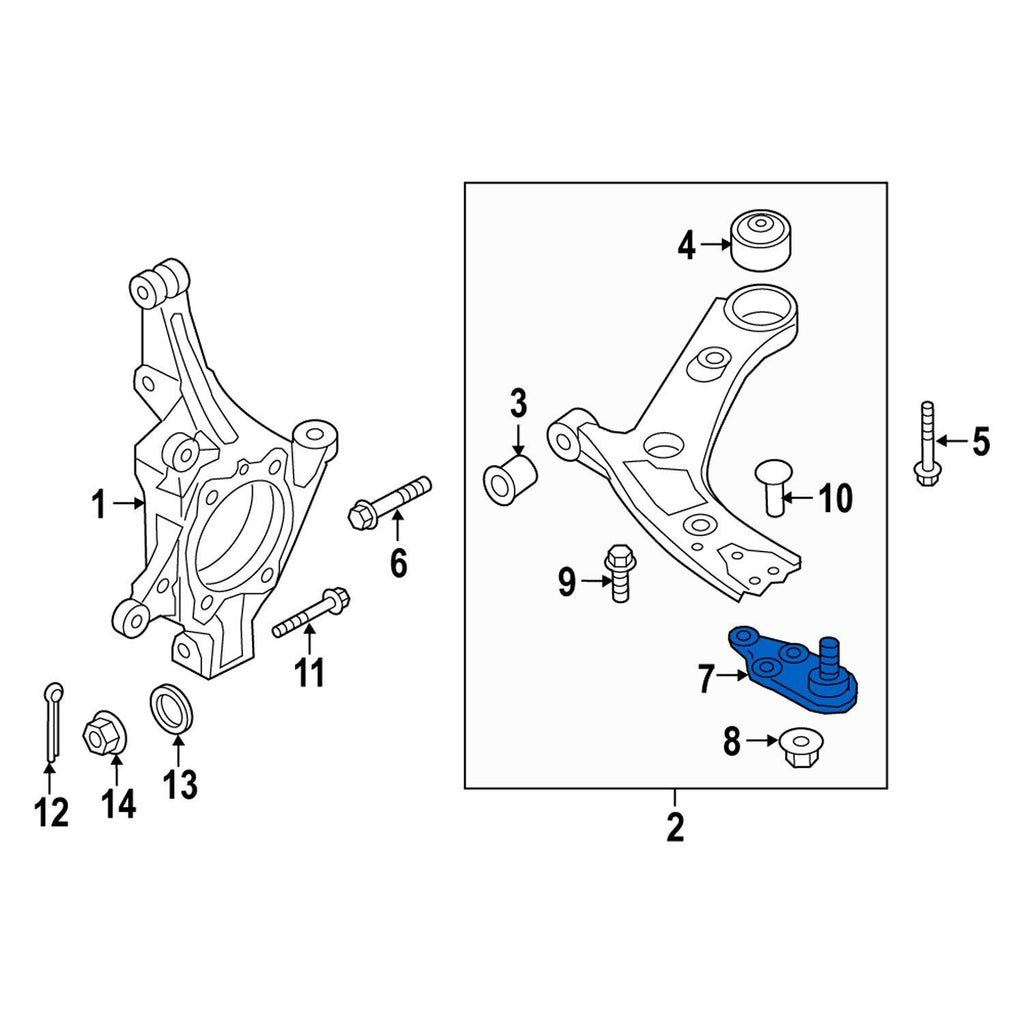 ⭐GENUINE⭐ Front Lower Ball Joint For Telluride Santa Fe Palisade 2022 54530S1000