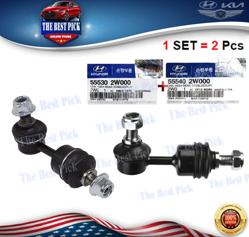 GENUINE Stabilizer Bar Link REAR LEFT +RIGHT 2013-18 Santa Fe Sorento 555302W000