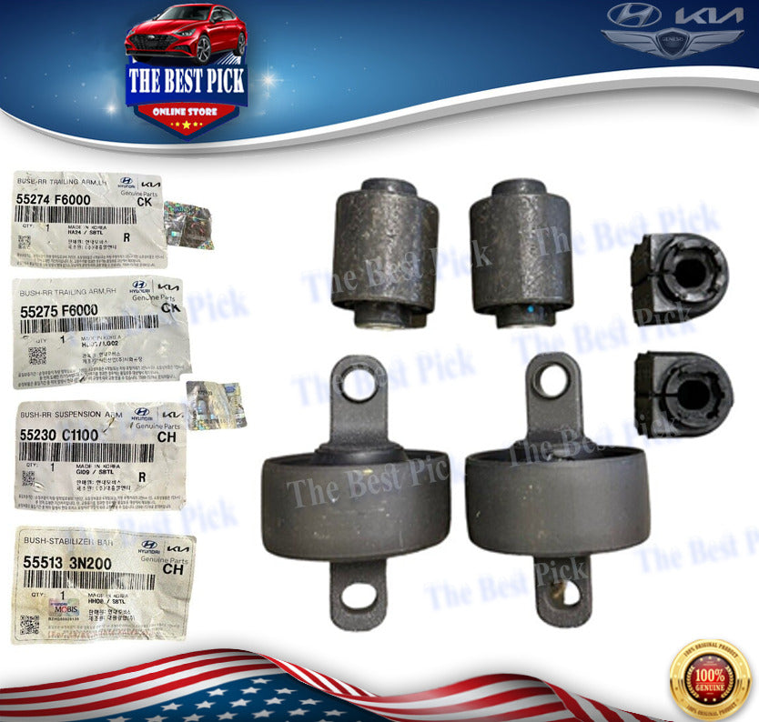 ⭐GENUINE⭐Trailing Arm Bushing Rear For Hyundai Sonata 17-19 Set=4 Pcs 55274F6000