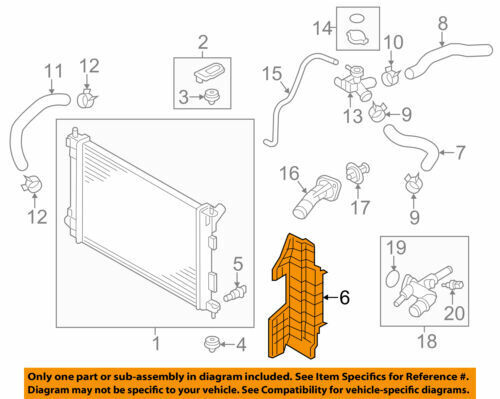 ⭐GENUINE⭐ Radiator-Air Guide LEFT For 11-13 Hyundai Elantra 1.8L L4   291363X000