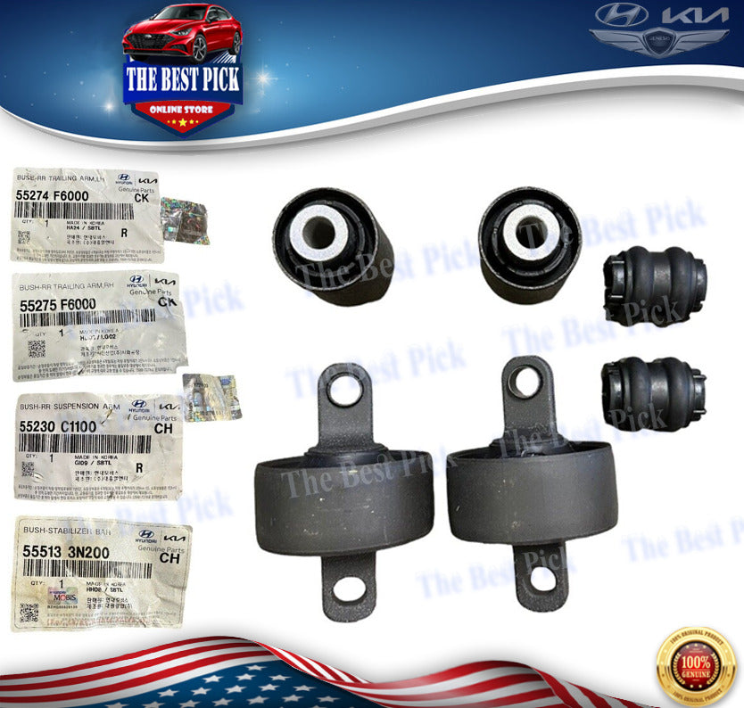 ⭐GENUINE⭐Trailing Arm Bushing Rear For Hyundai Sonata 17-19 Set=4 Pcs 55274F6000