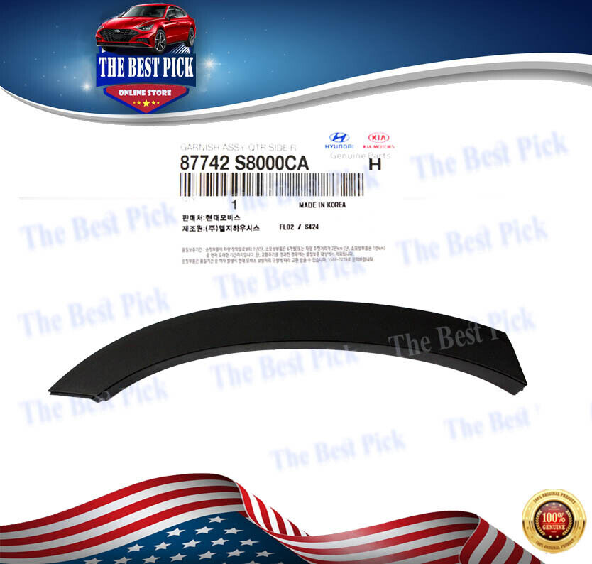 ⭐GENUINE⭐ Hyundai Palisade 20-22 Fender Molding Garnish Right 87742S8000CA