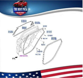⭐GENUINE⭐ SEAL Side-Door Rubber Weather strip Seal RR LH for 15~19 83130C1000