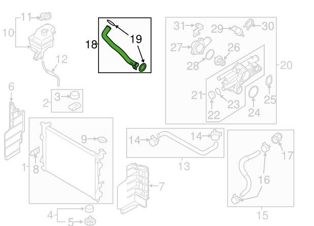 ⭐GENUINE⭐ Coolant Water Pipe Inlet For Santa Fe Sorento Forte 2.0 254602G201