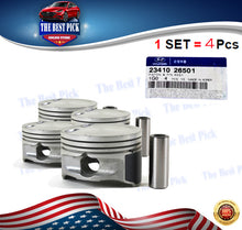 Load image into Gallery viewer, GENUINE Engine Piston 1SET = 4PCs for 6-11 Hyundai Accent Kia Rio 2341026501