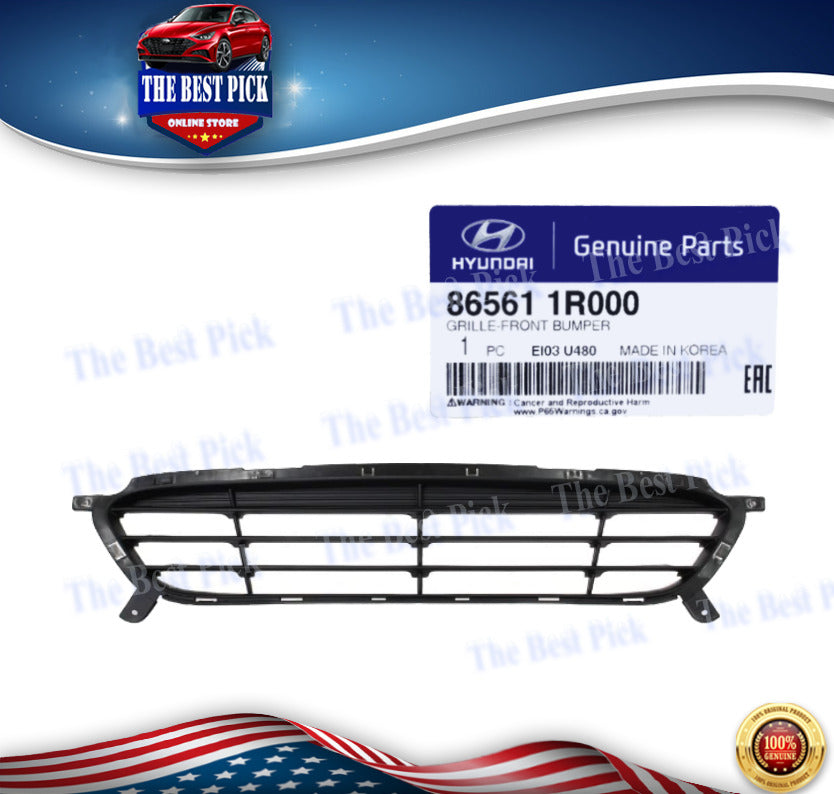 ⭐GENUINE⭐ Front Bumper Grille Lower for Hyundai Accent 2012-2014 865611R000