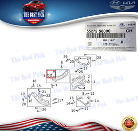 GENUINE BUSH-Rear TRAILING ARM RIGHT PALISADE -TUCSON -Santa Fe 20-22 55275S8000